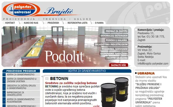 Polyester Univerzal – web i logotip