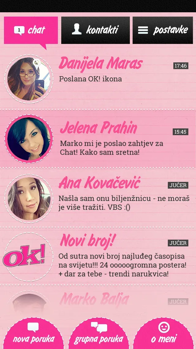 OK chat – mobilna aplikacija