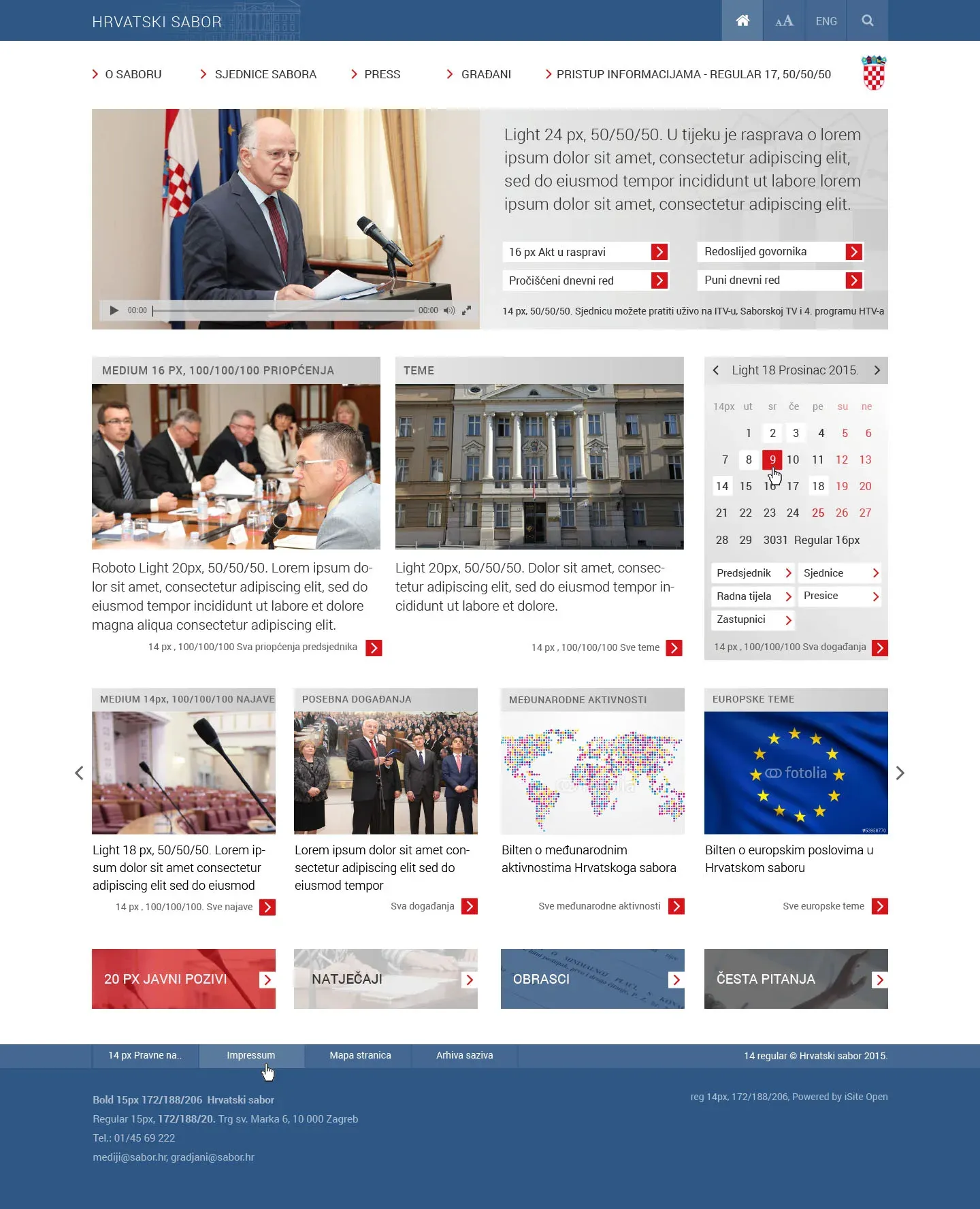 Hrvatski sabor – službene web stranice